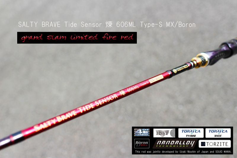 SALTY BRAVE Tide Sensor 煉 606ML FIREレッド仕舞103cm - ロッド